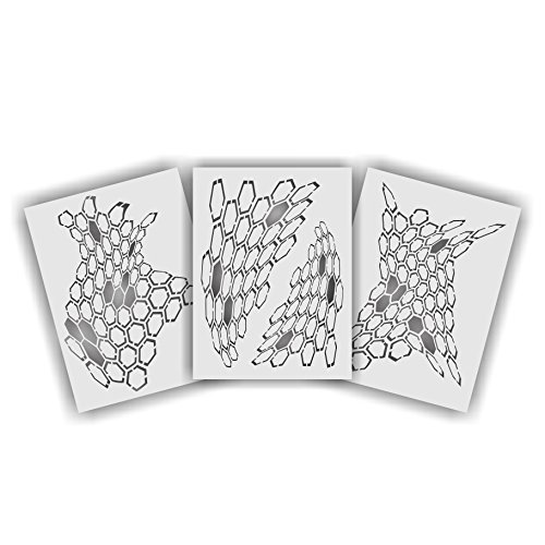 Redleg Camo 14  HEX 3 Piece Camo Stencil Kit