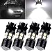CCIYU 4X 3157 White 6000K Back Up Reverse Projector Cree+12 SMD Chip LED Lights Bulbs