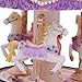 Youtang Clockwork Mechanism 3-Horse Carousel Music Box Melody Carrying You from Castle in The Sky(Laputa)(Purple)