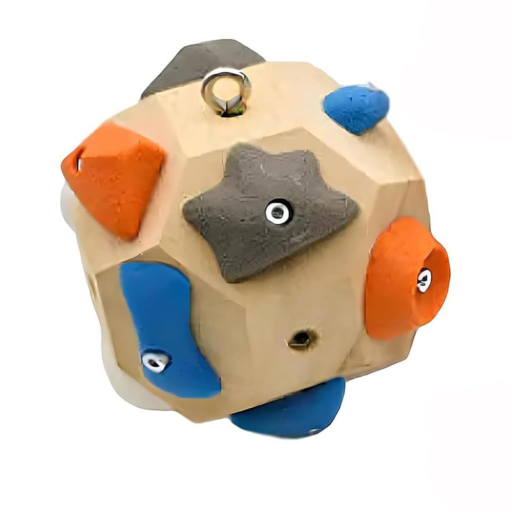Sjmdsdsc Khaki Handcrafted Build Strength And Precision 3D Climbing Ball For Training Simulated Rock Wall Holds Portable Gear Gifts Rocks Climbers Block Anywhere(1 Item,)