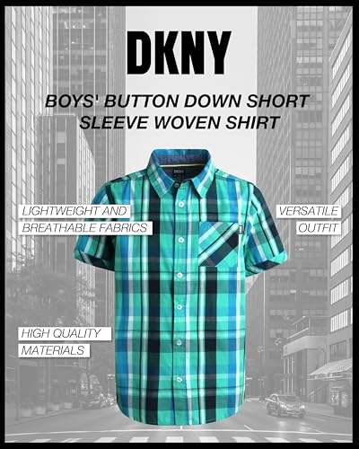 Dkny Boys' Shirt - Classic Fit Woven Short Sleeve Button Down Shirt thumb #1