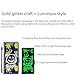 Aroepurt Case Compatible for Mobicell Mx1 Phone Case Flip Cover [with Tempered Glass Screen Protector][RFID Blocking][Gold Glitter+Luminous] LPT-TYX