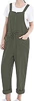 Vista 1 de Flygo Monos casuales de algodón para mujer, con correa ajustable, overoles holgados