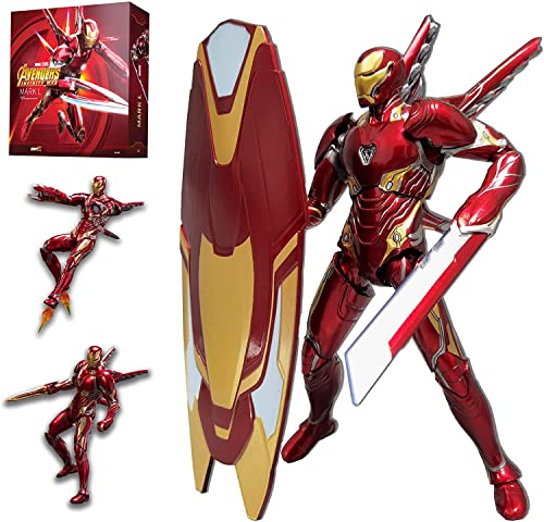 Iron Man Movie Series-Iron Man Action Figures-Iron Man Mark Series Dolls-Iron Man Toys-10th Anniversary Collector's Edition (7 inches) (Mark 50)
