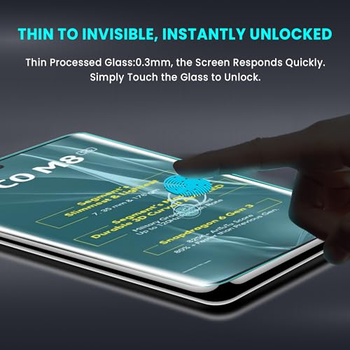 Image of FIRST MART UV Tempered Glass for Poco M8 - Pack of 2, 9H Full-Glue Curved Screen Protectors, HD Clear, Fingerprint Compatible, 2 Complete UV Installation Kits