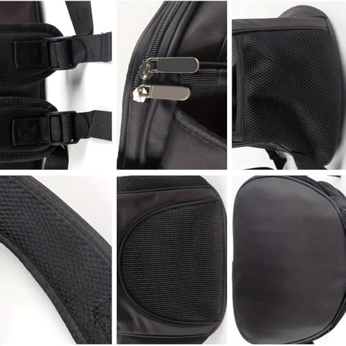 Mochila Pet Portátil Viagem Cão E Gato Com Ventilação Preta