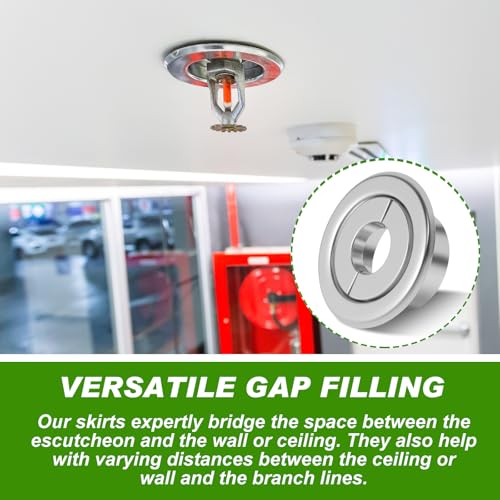 image for Shimeyao 12 Pcs Retrofit Recessed Fire Sprinkler Escutcheon 1/2