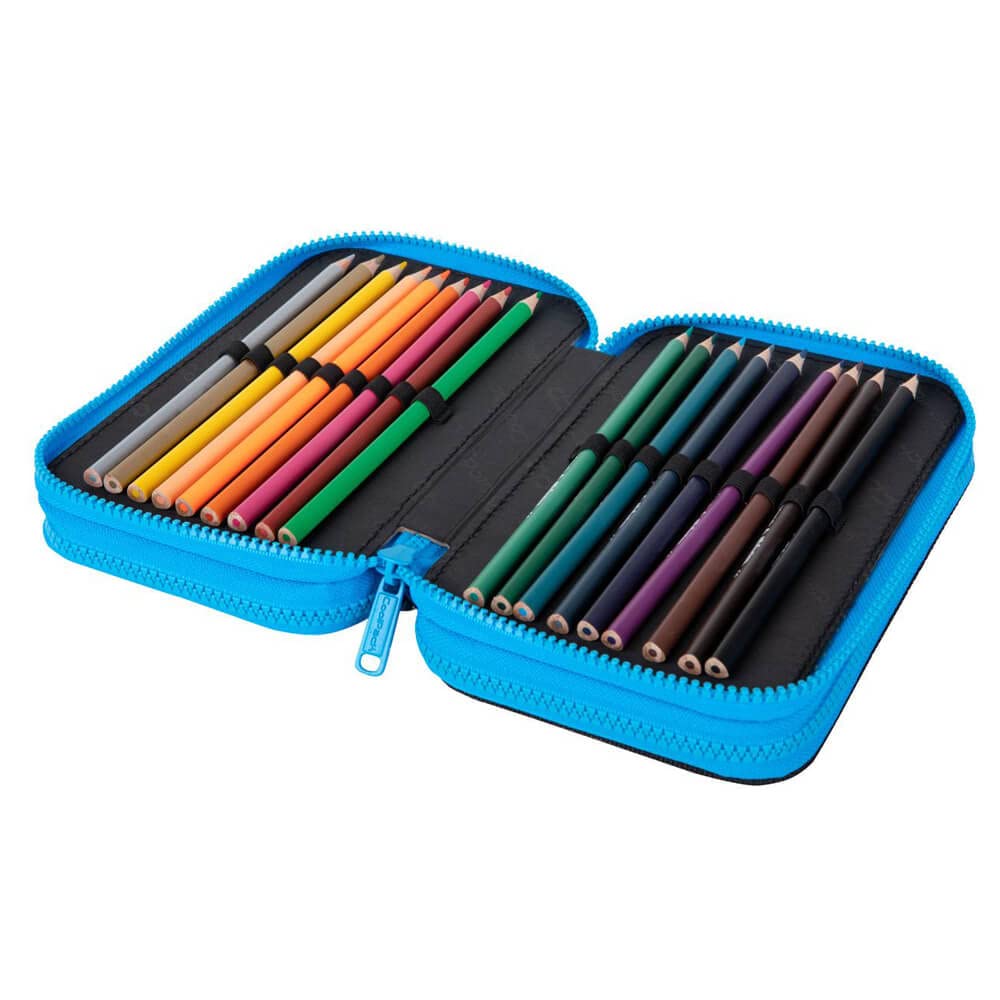 COOLPACK Trousse XXL pour garçon - 44 pièces - Avec écusson - Motif : Soccer, Football, coloré, Trousse Garçon