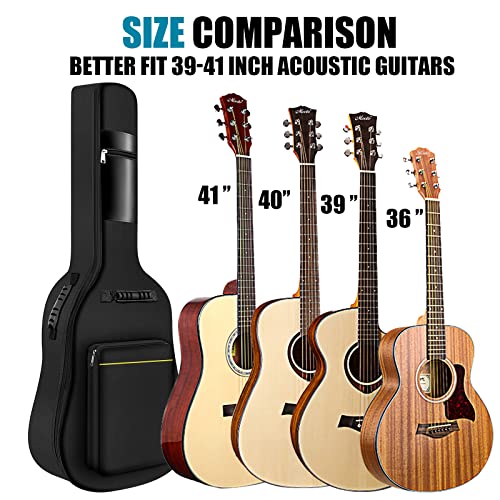 GLEAM Housse de Transport pour Guitare – Rembourrage en éponge de 1,4 cm pour Acoustique et étanche – Noir - Les Beatles, Paul McCartney, John Lennon, RIngo Starr, George Harrison GLEAM Housse de Transport pour Guitare - Rembourrage en éponge de 1,4 cm pour Acoustique et étanche - Noir – Image 6