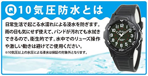 Image of Citizen Q&Q VP84J851 Men's Wristwatch, Analog, Waterproof, Urethane Strap, White, multicolor (black / white), watch
