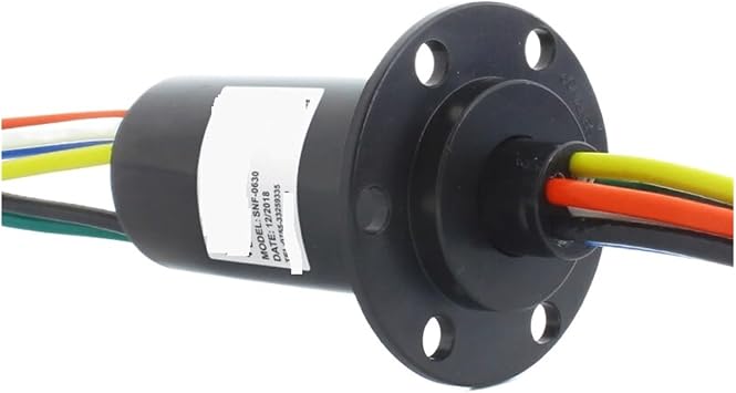 Capsule Slip Rings 1PC 6 Channels Compact Slip Ring 30A Small Slip Ring 6 Wires Rotary Joint Electric Conductive Capsule Slipring Connector OD 30mm