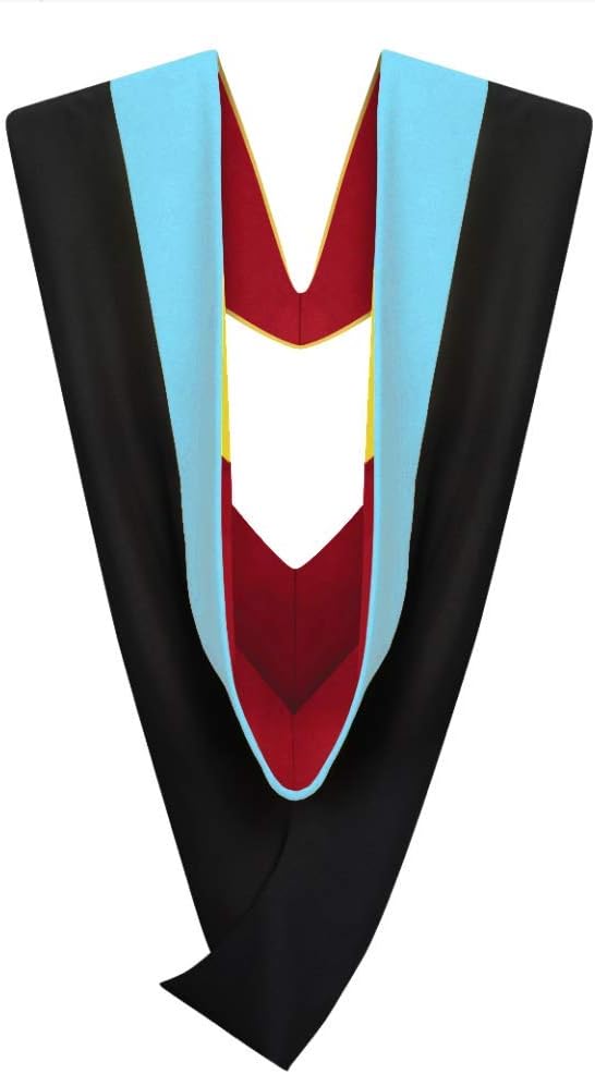 Cappe Diem Master of Education Graduation Hood – Light Blue | M.Ed. Academic Regalia for Master’s Cap and Gown Ceremony