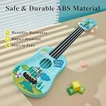 Soprano Ukulele, 21 inch Soft Nylon Strings Ukelele Beginner Kit with Gig Bag Strap Picks Extra Strings, Portable Musical Instruments Kit for Adult Beginners Holiday Gift(Blue)