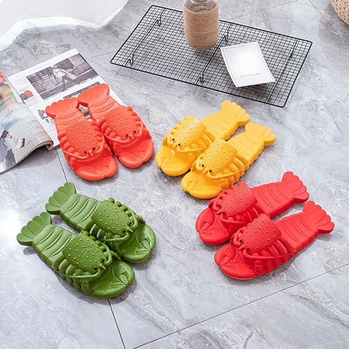Image of JOYEAR Lobster Flip Flops - Slipper & Slide Pool Beach Shower Shoes in Deep Red