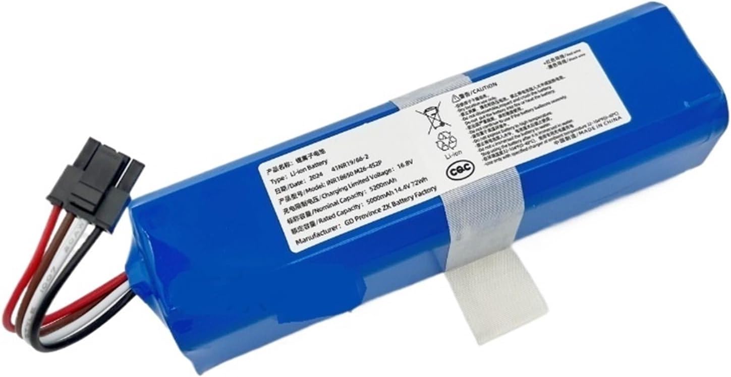 1pcs 14.4V 5200mAh Lithium Battery, Compatible For LIFERO, RX10 Robot Battery Pack,Compatible For Huawei, 360 X90 X95,Compatible For Eufy, L70 L10 Vacuum Cleaner ， Etc