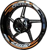 pegatinas z800 z cup Todos los elementos de las pegatinas están debidamente perfilados: las esquinas redondeadas hacen que se sujeten firmemente a la llanta. Esto evita que se rompa accidentalmente la gráfica al lavar la moto.