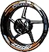 Autocollants pour Jante de Moto F2 pour Kawasaki Z800 Z 800 Z-800 (Orange 2)