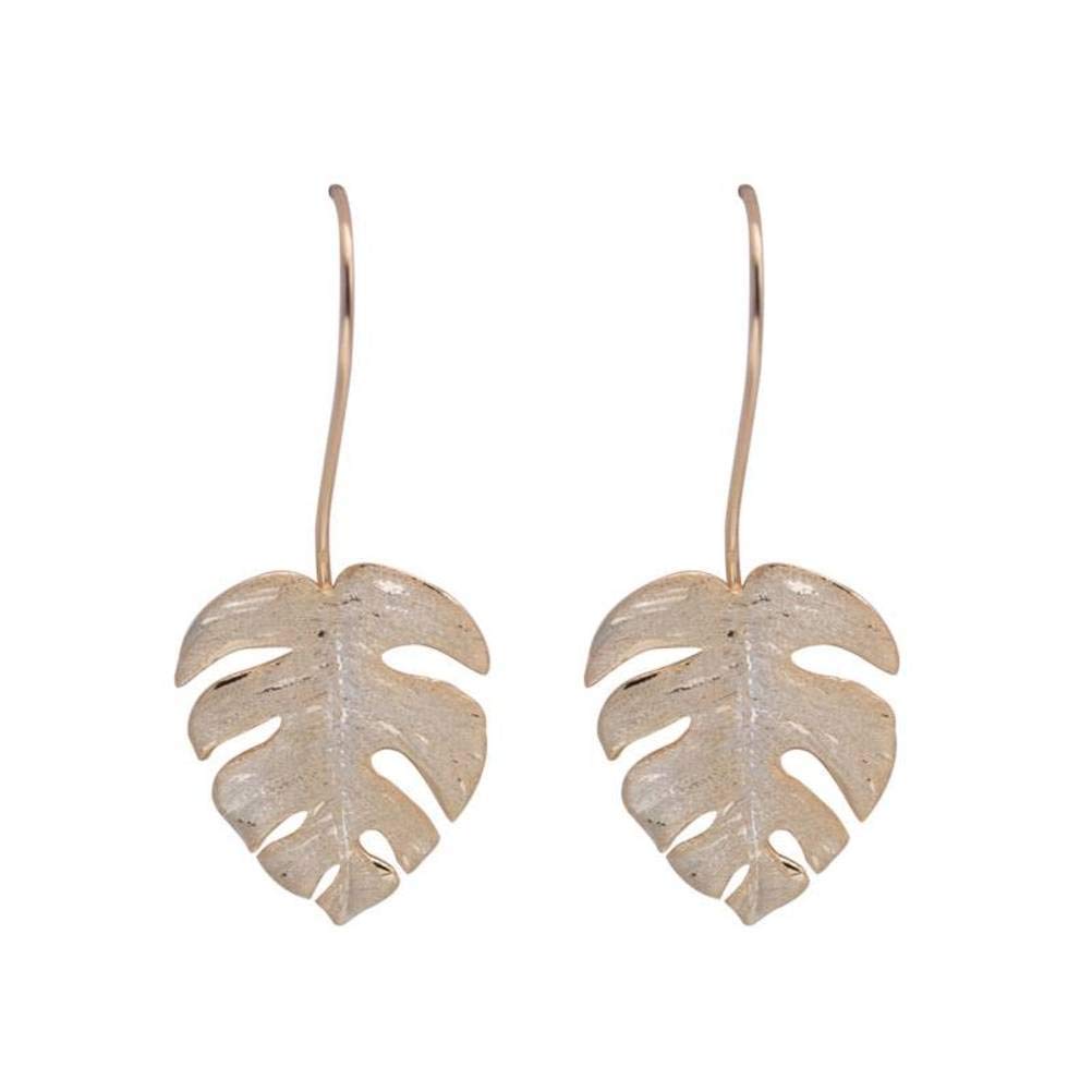 Boucles d'oreilles vintage feuille d'arbre en argent 925 pour elle - 5