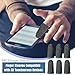 6 Pack Finger Sleeves for Gaming Compatible with All Touchscreen Devices Smooth Feel Anti-Sweat Extremely Thin Blue Edge