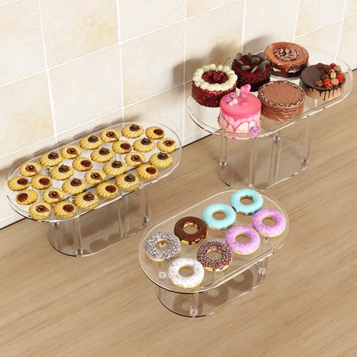Présentoir à dessert acrylique haut de gamme NiHome support transparent de qualité - 7