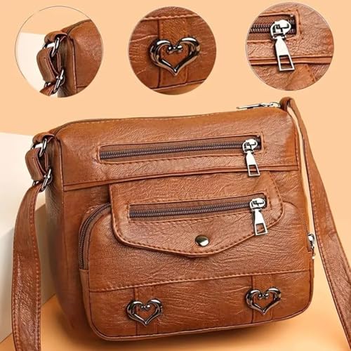Image of Genuine Leather Purses for Women Crossbody Bags Small Shoulder Clutch Phone Cross Body Phone Purses Handbags Trendy
