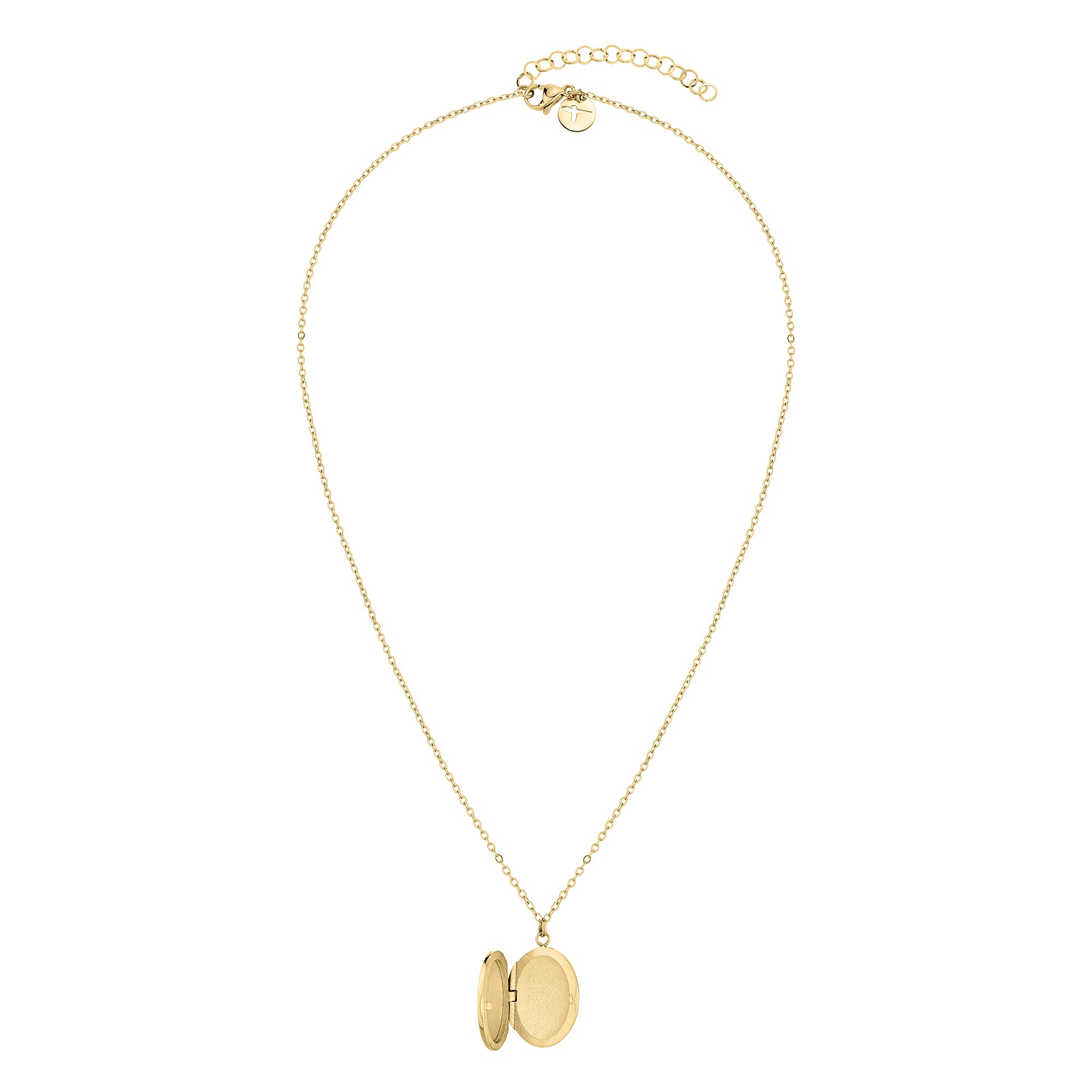Tamaris Halskette für Damen, Halsschmuck in Silber, Gold & Roségold, Kette mit Amulett aus Edelstahl, wasserfest