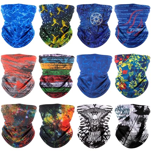 Multifunzione Fascia Bandana Sciarpa, 12 Pezzi Versatili Copricapo Foulard Scaldacollo Fazzoletto Da Collo Elastico Senza Cuciture Per Yoga, Ciclismo, Climb, Hiking