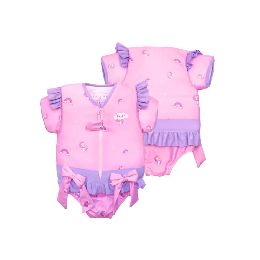 PLOUF Maillot de Bain Flottant pour garçon et Fille : Celeste - Combinaison Flottante - Gilet Flottant pour la Sécurité et l'Apprentissage de la Natation