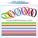 Junkin 200 Pieces Motivational Wristbands Bulk Inspirational Silicone Bracelet Colored Rubber Bracelets Positive Bracelets Gifts for Students Kids Teens Teachers Coworker Employees (Simple)