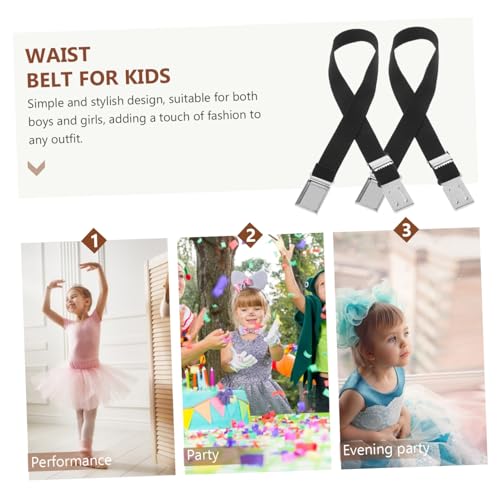 2pcs Magnetic Buckle Waist Belt for Elastic Adjustable Waistband Boys Stretch Decorative Accessory Lightweight Rubber Nylon Material4