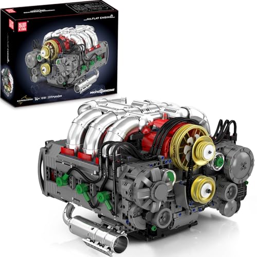 Mould King Engine Building Blocks Toy Model, 2375 Pieces Engine Clamping Blocks Construction Kit, Engine Building Engineering Toys for Kids/Adults Collections