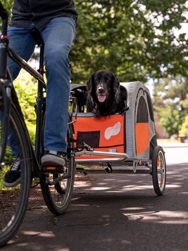 TrendPet Comfort Wagon L, Aluminiumhänger mit Federung - Hochwertiger, gefederter Fahrradanhänger für große Hunde
