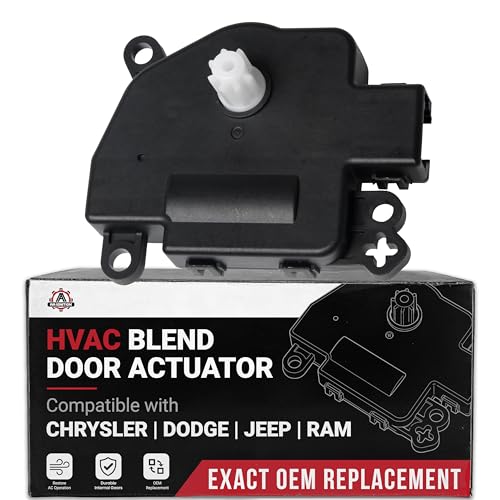 HVAC Air Blend Door Actuator Replacement by AA Ignition - Compatible with Chrysler Dodge Jeep Ram - Avenger Sebring Caliber Journey Compass Patriot Wrangler ProMaster - 604-029 68018109AA