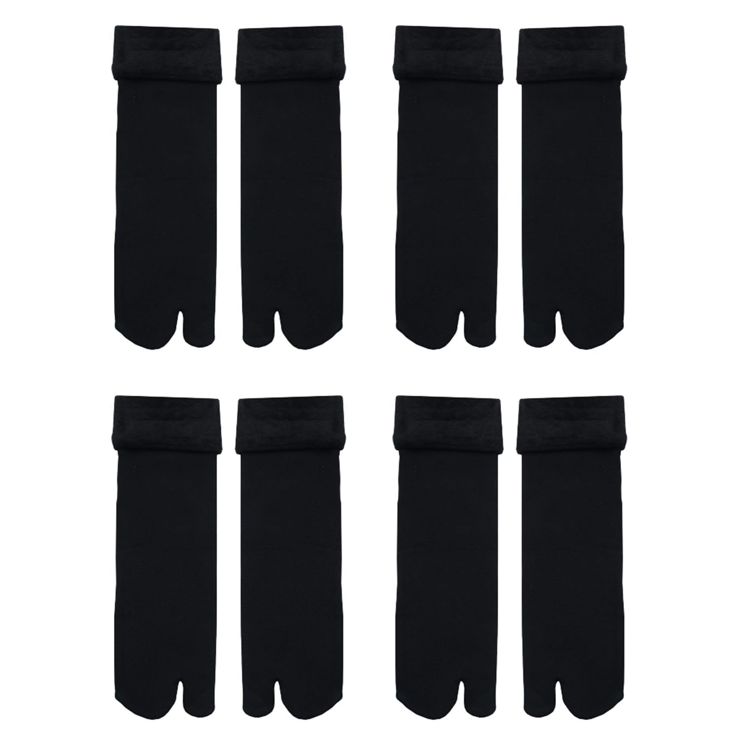 tendsy Black Women's Fur Socks With Thumb (Freesize, Pack of 4 Pairs)-picture-25