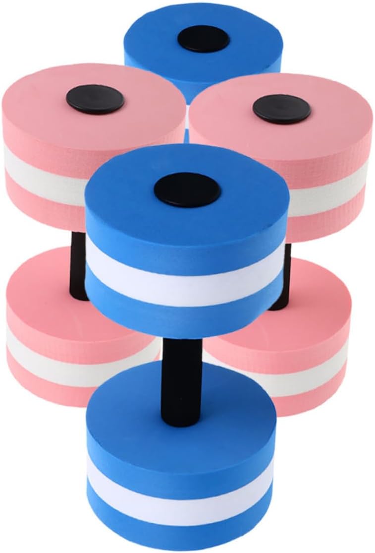 SUPVOX 4Pcs Foam Aquatic Exercise Dumbbells Lightweight Pool Weights for Water Aerobics Ergonomic Grip Fun Engaging Workout Equipment for Improved Balance and Fitness