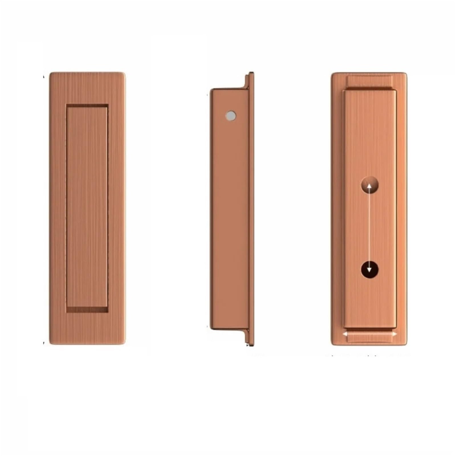 Rgoemhj Red Bronze Stainless Steel Cabinet Door Handle Durable Hidden Drawer Invisible Embedded Concealed Handles Tatami For Doors