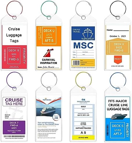 6 Porte-étiquettes De Bagages Imperméables Pour Croisière - Zip Seal