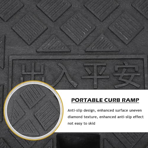 Rampa de umbral de plástico portátil ligera para sillas de ruedas, automóvil y scooter, altura 19 cm / 7 pulgadas (amarilla) miniatura 3