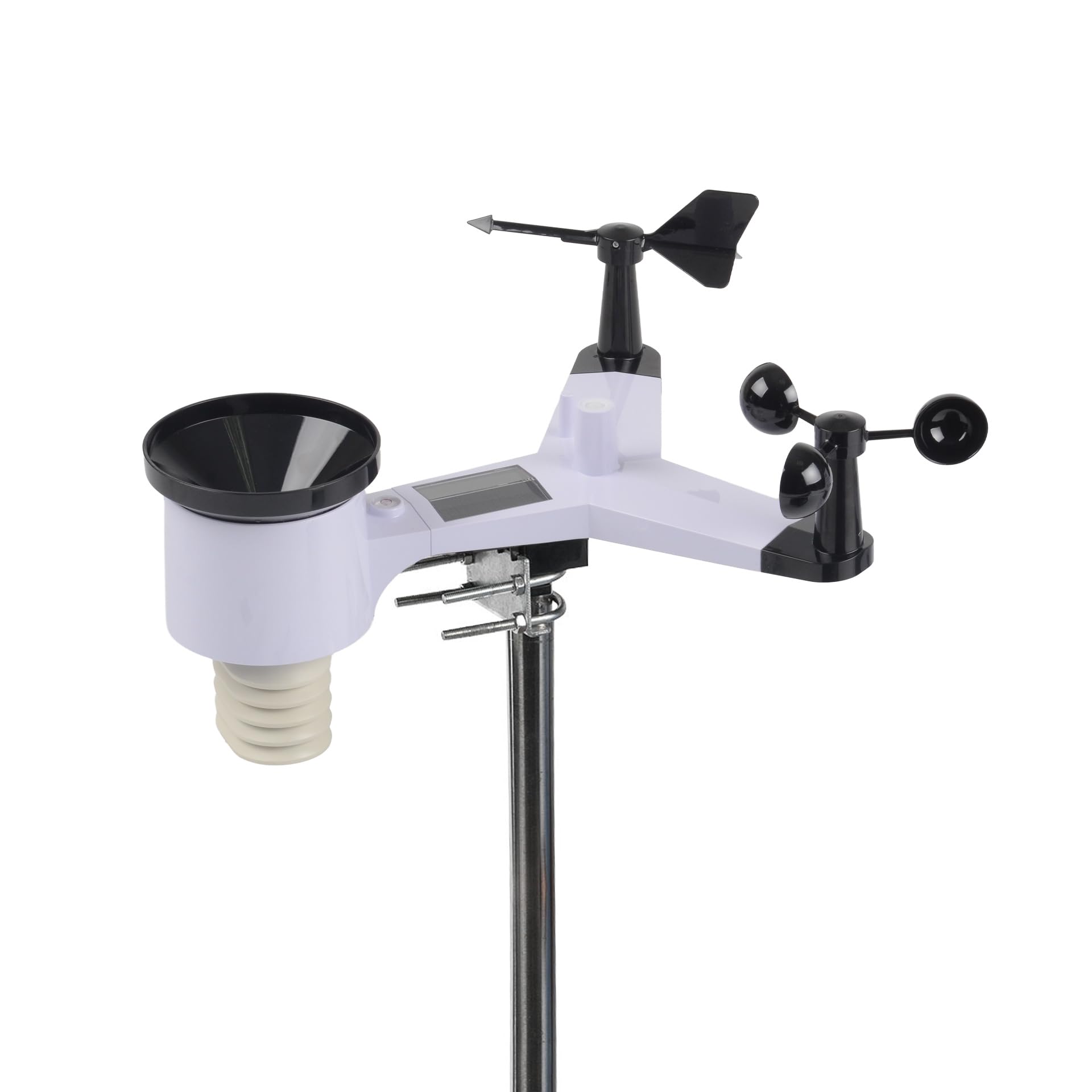 dnt WiFi-Wetterstation WeatherScreen PRO V2, Wetter- und Raumklima stets unter Kontrolle, DNT000026, Weiß, Schwarz