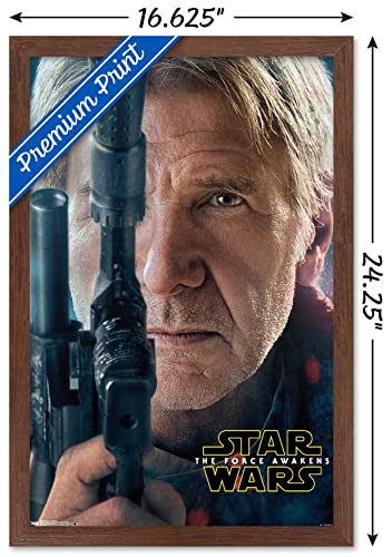 Poster Star Wars finition cadre acajou impression haute qualité