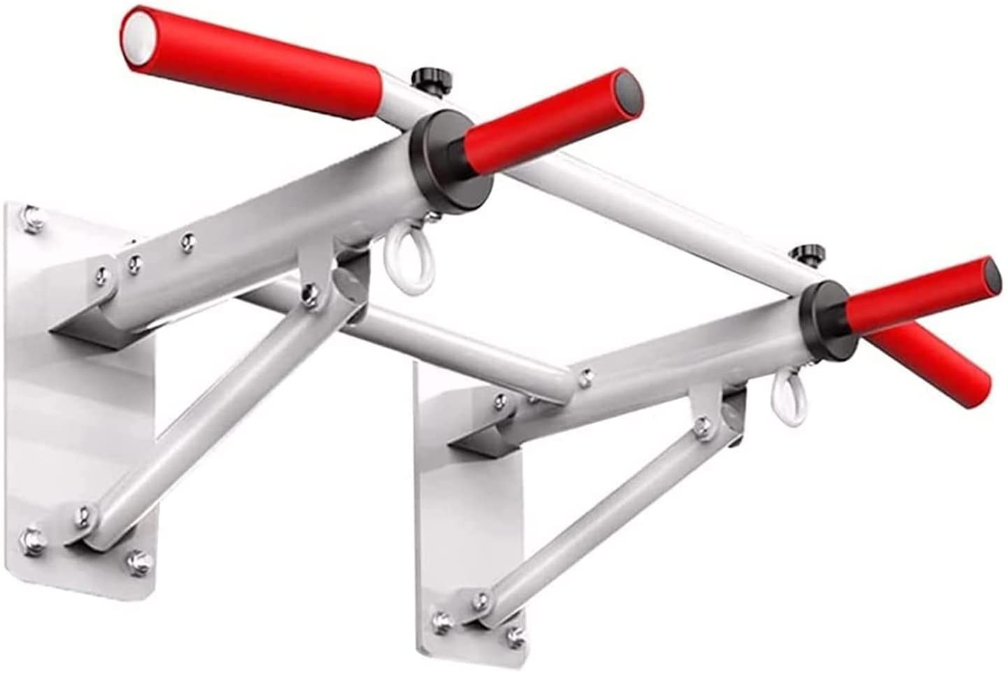 QUSYZD Wall Mounted Pull Up Bar, Multifunctional Chin Up Bar Outdoor Pullup Dip Station for Home Gym Strength Training Fitness Equipment,