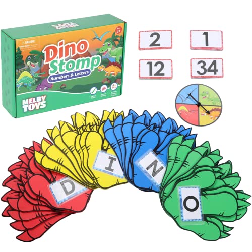Dino Stomp Number & Alphabet Flash Cards