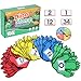 Melby Toys Dino Stomp Number & Alphabet Flash Cards I Preschool Learning Activities I Includes 26 Foam Floor Dinosaur Feet, ABC Flash Cards, Number Flash Cards & Phonics Flash Cards