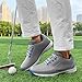 YGCEEIA Mens Wide Golf Shoes Non Slip Comfortable Fashion Golfing Footwears Breathable Golfer Sport Athletic Sneakers,Grey,9