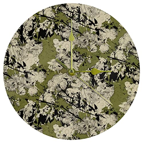 Horloge murale décorative fleurs pour une cuisine chaleureuse - 2