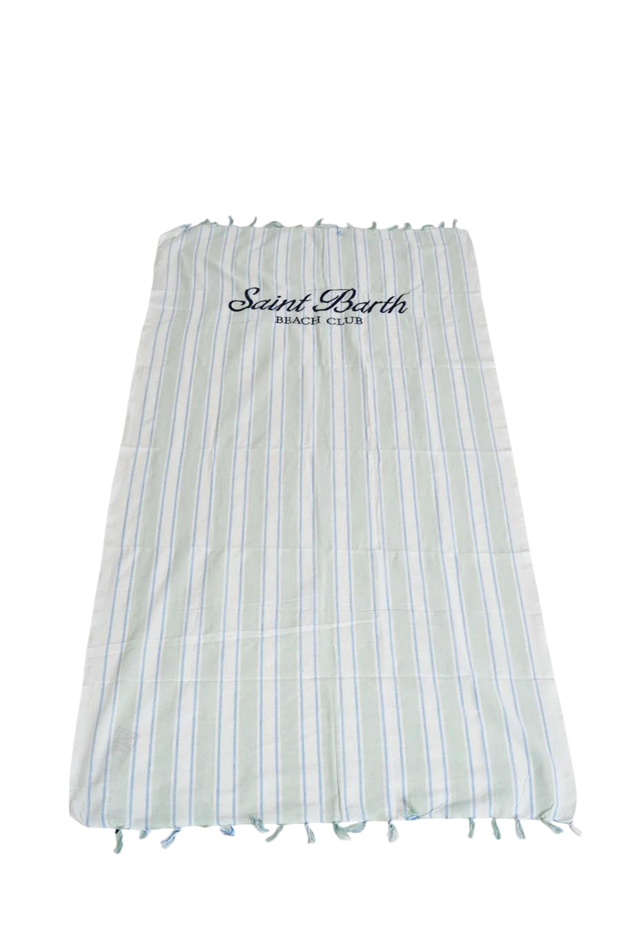 Saint Barth MC2 TELO MARE FOUTAS LIGHT STRISCE VERDE ACQUA BLU