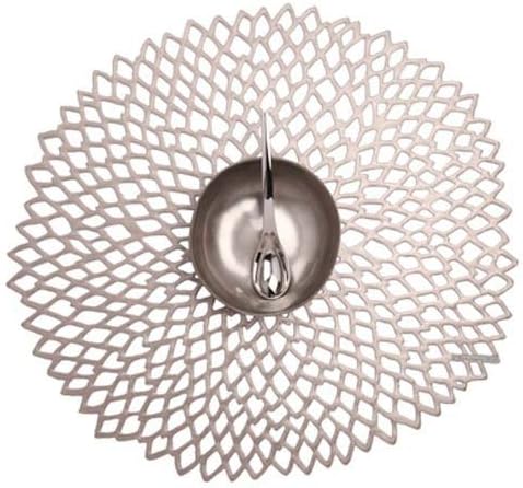 Chilewich Placemat Dahlia Gunmetal Round