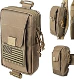 LIVANS Tactical Backpack Accessories Pouch, Molle Accessories Shoulder Strap Attachment Pouches Utility EDC Phone Pouch Sport