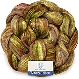 HAND DYED TO PERFECTION: Subtle variegated coloring is achieved by skillfully overdyeing a fiber blend of natural grey Merino and bright, glossy Tussah Silk. Inspired by the magical world of fables and myths - each one is unique. LUXURIOUSLY SOFT: Su...