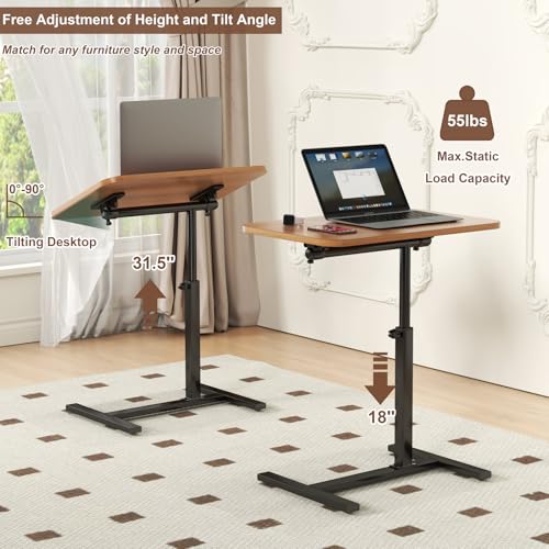 Plateau inclinable pour ordinateur portable et table de lit mobile